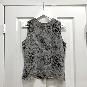 Allison Taylor 100% Silk Cheetah Print Blouse